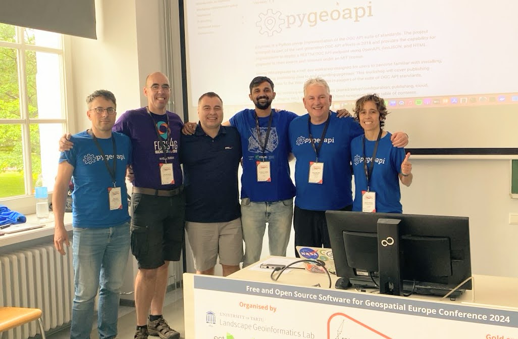 foss4g-eu workshop pygeoapi team Tartu